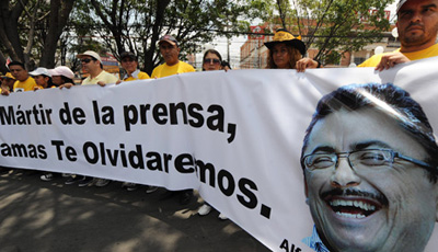 HONDURAS-JOURNALISTS DAY-PROTEST