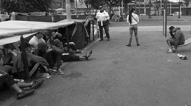 presos en parque de bogotá