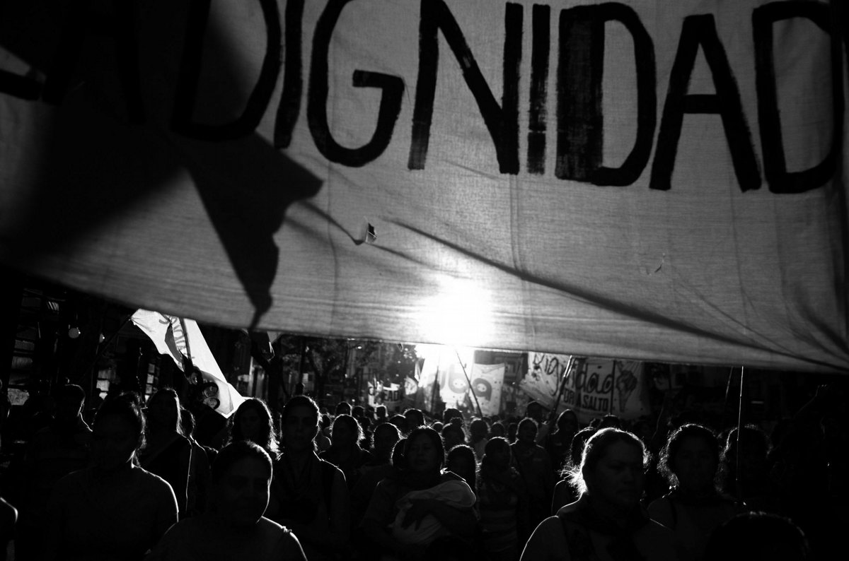 07-03-2014. Marcha dia de la mujer trabajadora. Mas de 7mil mujeres de distintas organizaciones sociales marcharon desde el congreso Nacional hasta la Plaza de Mayo conmemorando el día de la mujer trabajadora.