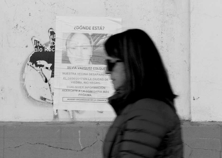 Viedma. 11-08-17. Afiches en el centro de la ciudad, para buscar a Silvia Vazquez Colque. Foto: Pablo Leguizamon