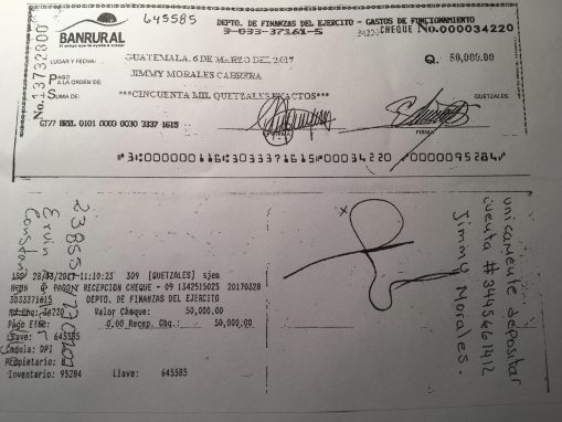 Cheque sobresueldos Guatemala