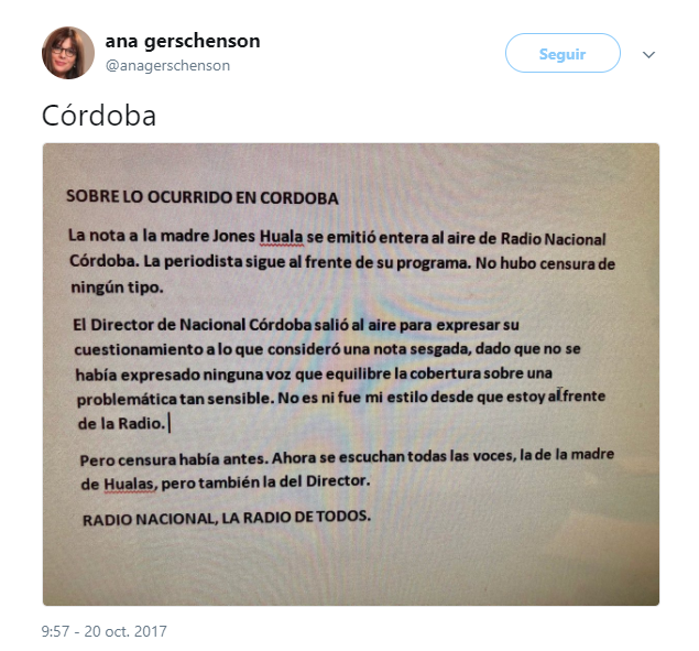 Censura radio nacional 1