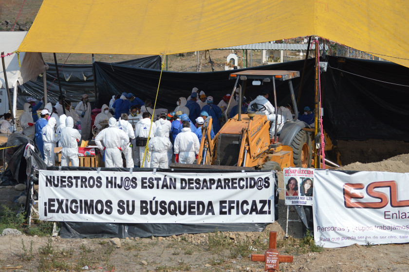 Foto 1_ El 28 de marzo de 2014 la Fiscalía de Morelos inhumó de manera irregular 119 cadáveres en el poblado de Tetelcingo. Crédito Carlos Quintero
