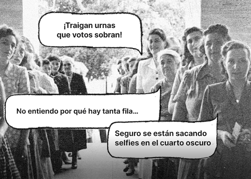 Ir a votar y salir de after con Evita y las sufragistas