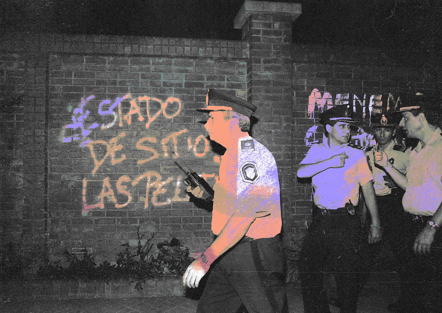 Disparos de fotos y flashes contra las balas policiales